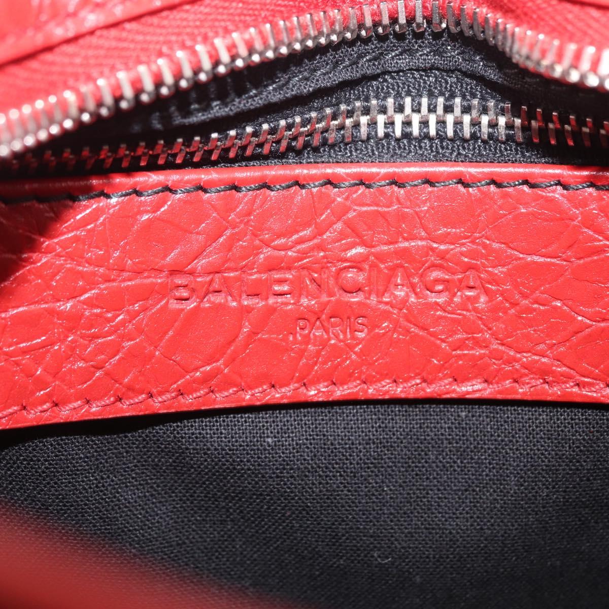 Balenciaga Classic Mini City Hand Bag Leather 2way Red 300295 Auth ep16728M
