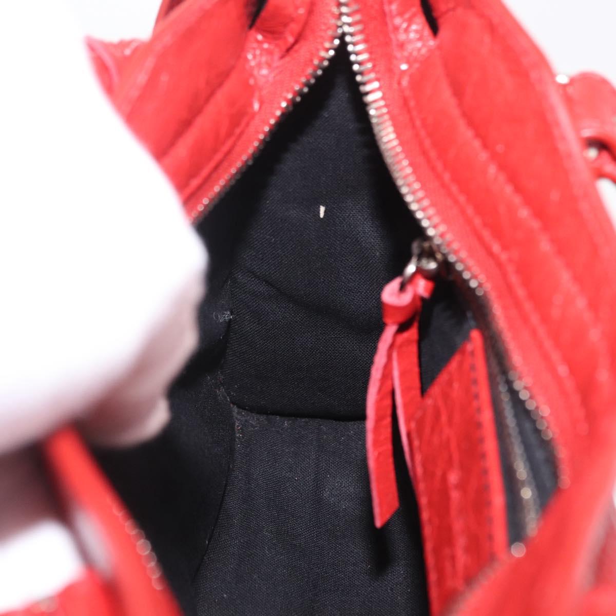 Balenciaga Classic Mini City Hand Bag Leather 2way Red 300295 Auth ep16728M