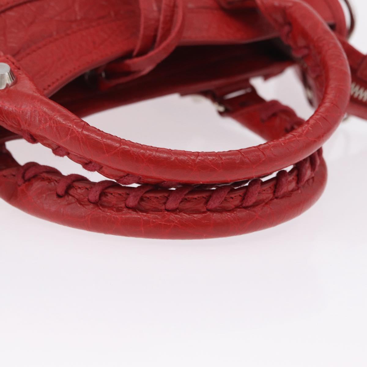 Balenciaga Classic Mini City Hand Bag Leather 2way Red 300295 Auth ep16728M