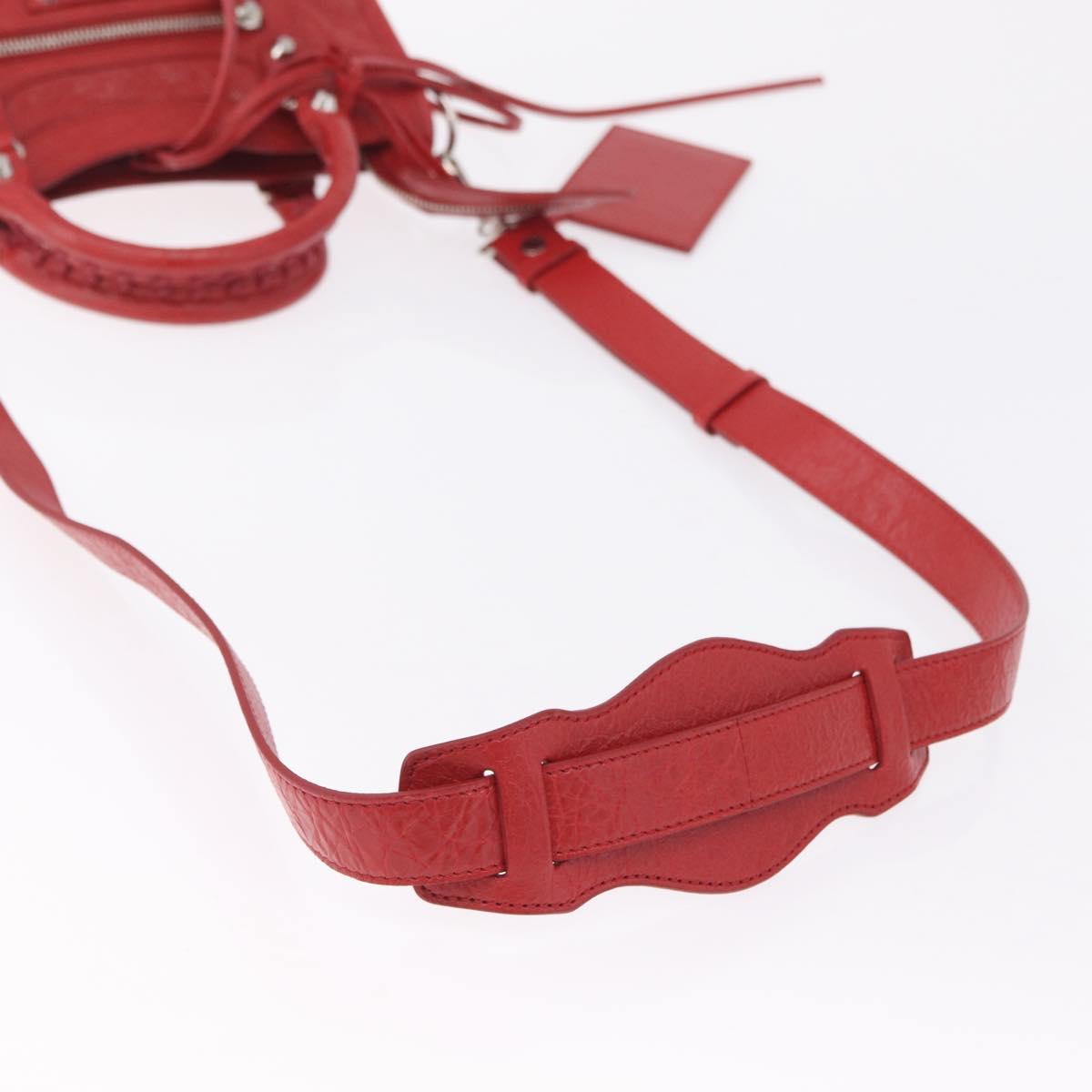 Balenciaga Classic Mini City Hand Bag Leather 2way Red 300295 Auth ep16728M