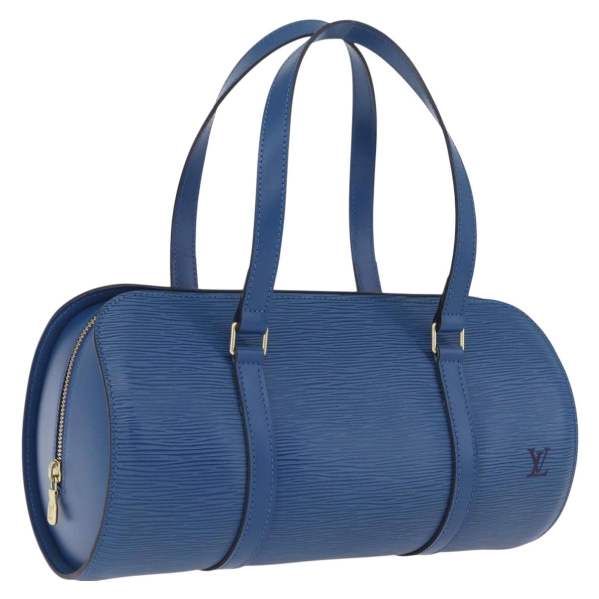 LOUIS VUITTON Epi Soufflot Hand Bag Blue M52225 LV Auth ep16733V