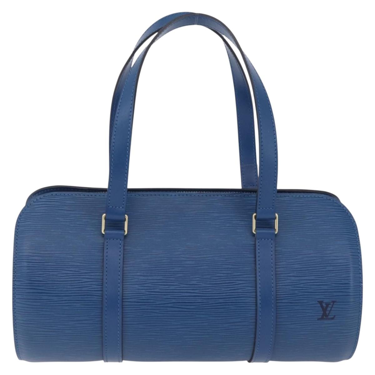 LOUIS VUITTON Epi Soufflot Hand Bag Blue M52225 LV Auth ep16733V