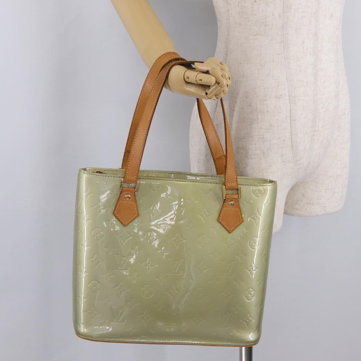 LOUIS VUITTON Monogram Vernis Houston Hand Bag Gris M91053 LV Auth ep16746