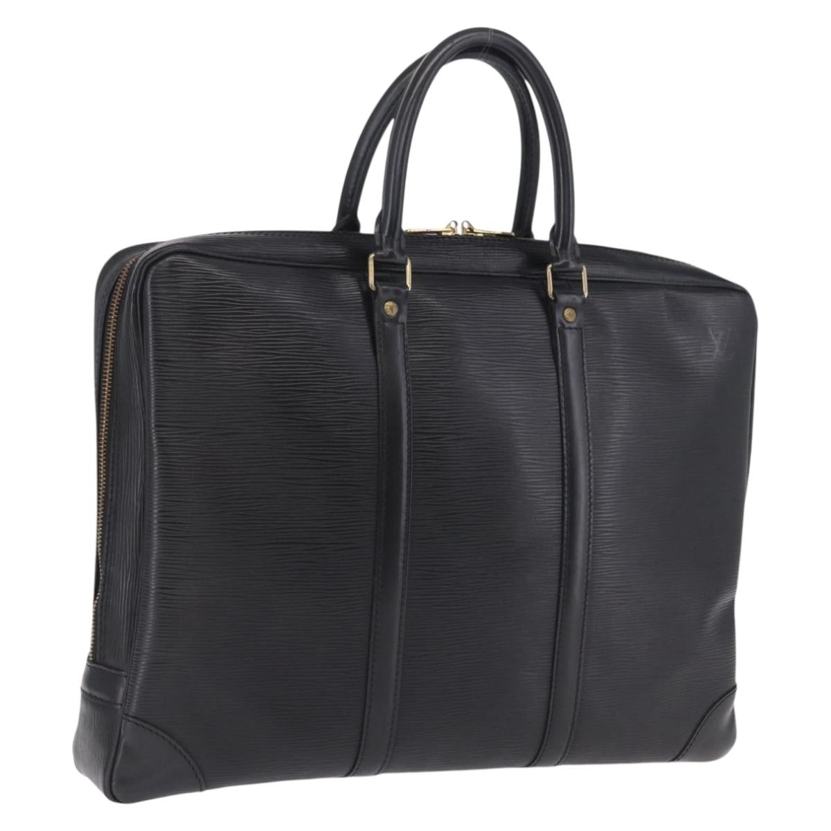 LOUIS VUITTON Epi Porte Documents Voyage Business Bag Black M54472 Auth ep16753