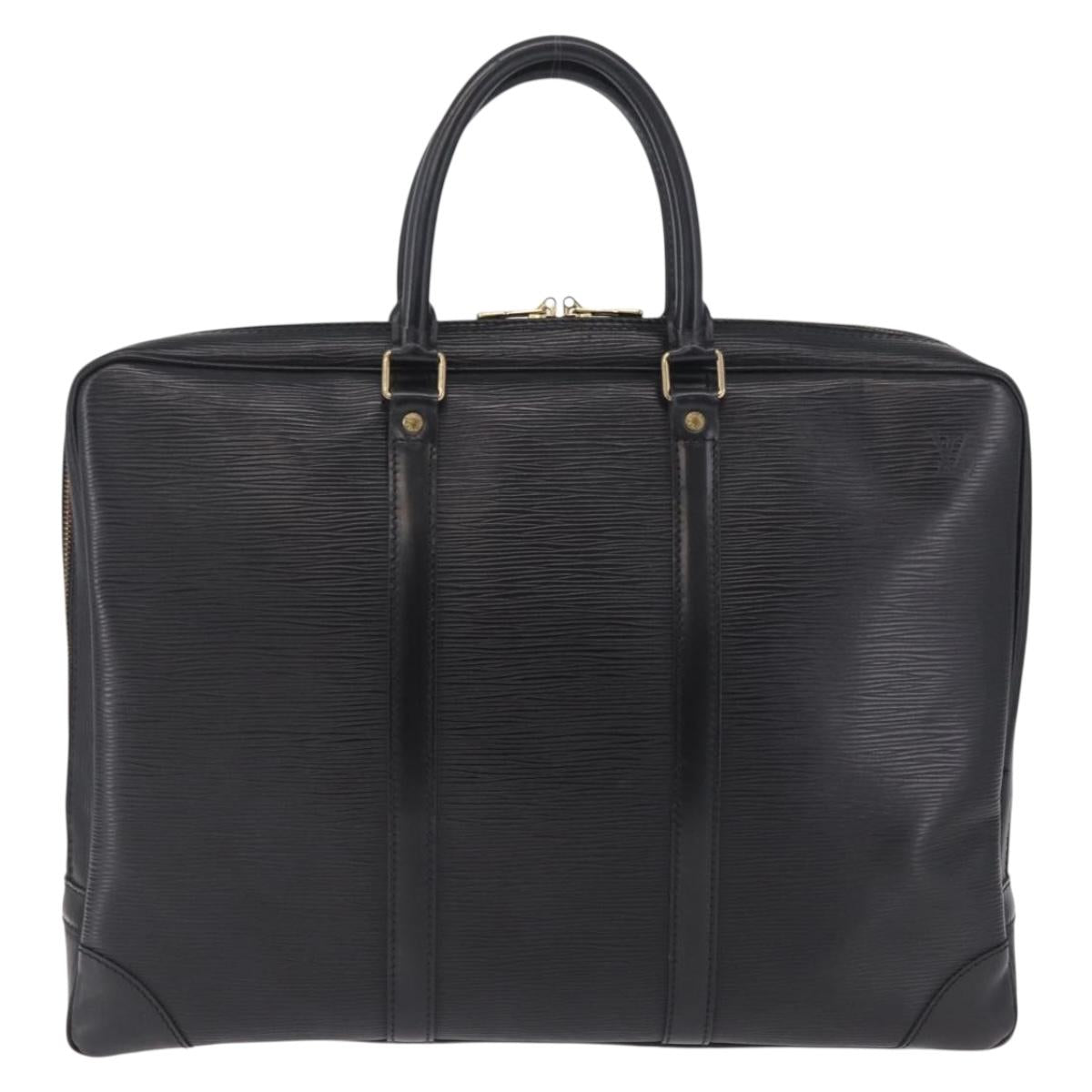 LOUIS VUITTON Epi Porte Documents Voyage Business Bag Black M54472 Auth ep16753