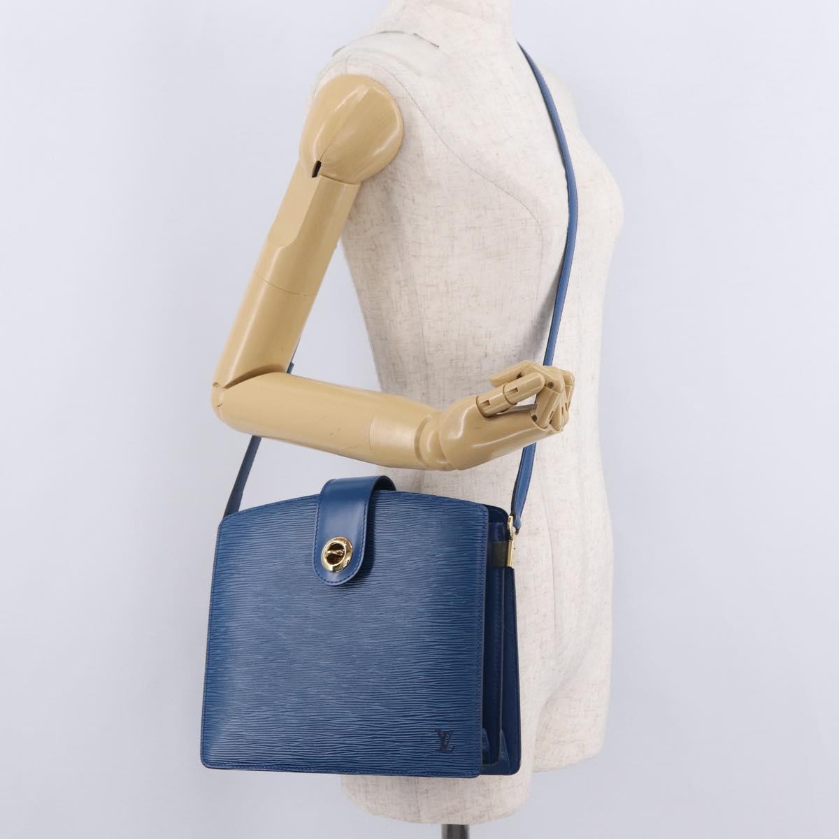 LOUIS VUITTON Epi Capuchin Shoulder Bag Blue M52345 LV Auth ep16754A