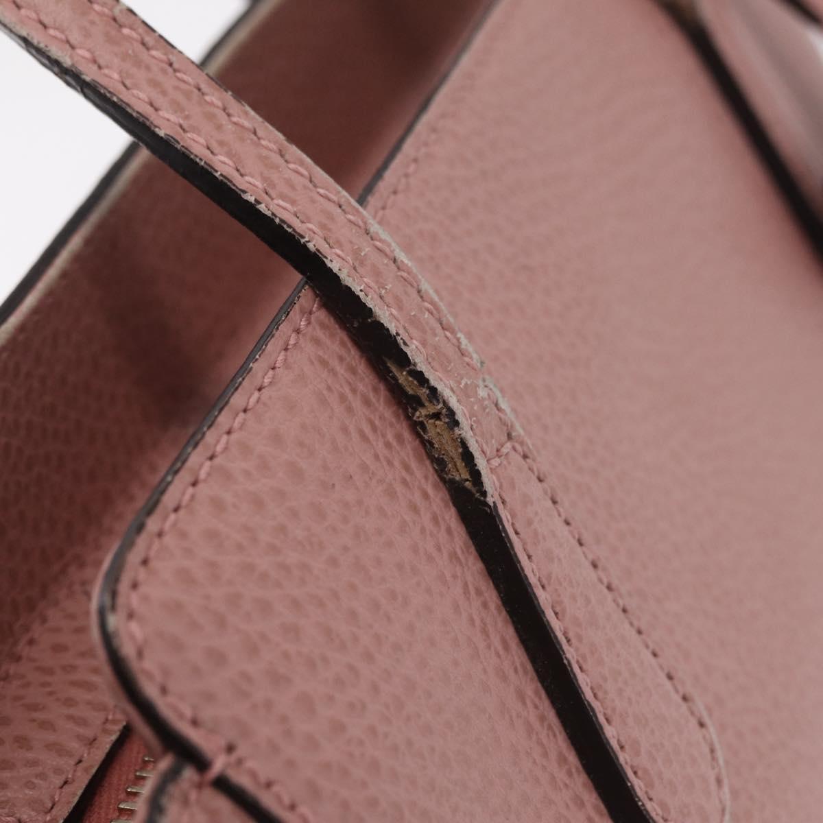 GUCCI Hand Bag Leather 2way Pink Gold Tone 368827 Auth ep16755