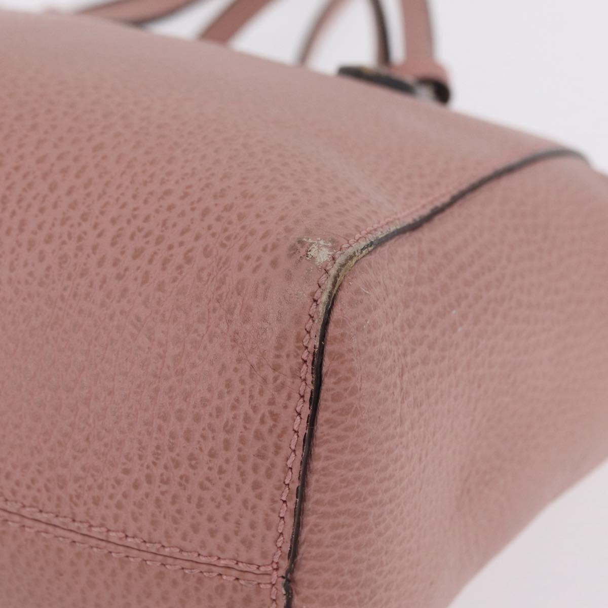 GUCCI Hand Bag Leather 2way Pink Gold Tone 368827 Auth ep16755