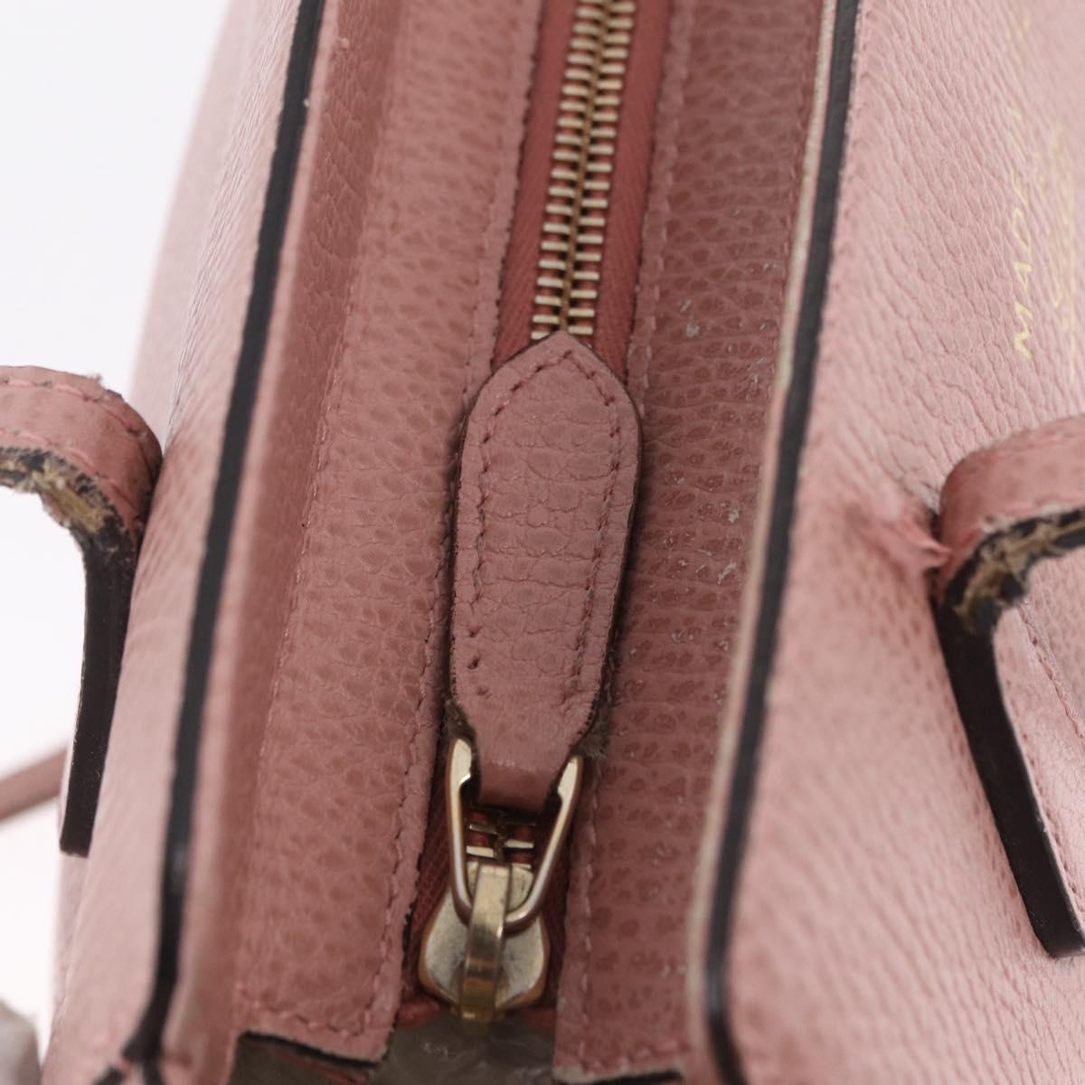 GUCCI Hand Bag Leather 2way Pink Gold Tone 368827 Auth ep16755