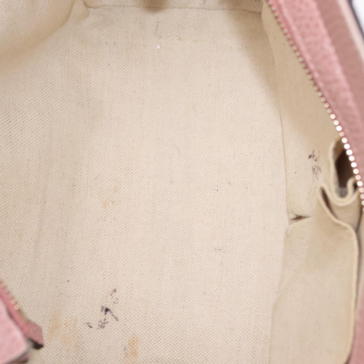 GUCCI Hand Bag Leather 2way Pink Gold Tone 368827 Auth ep16755