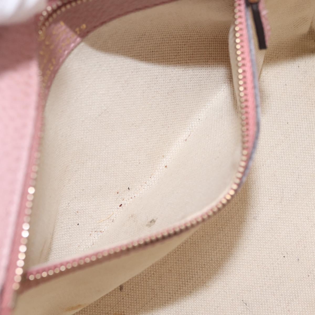 GUCCI Hand Bag Leather 2way Pink Gold Tone 368827 Auth ep16755