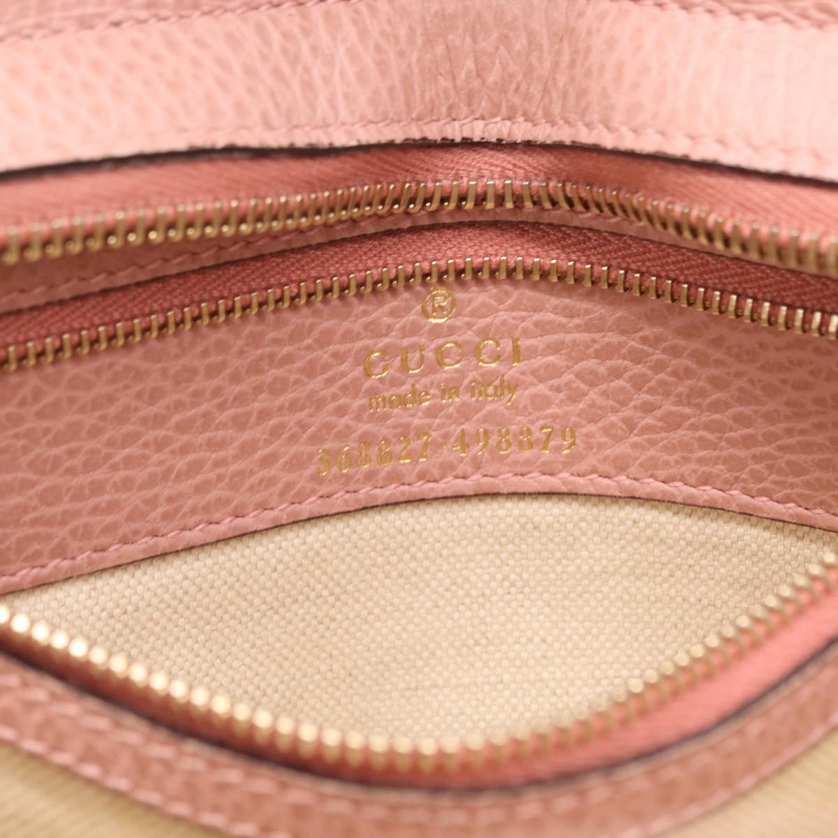 GUCCI Hand Bag Leather 2way Pink Gold Tone 368827 Auth ep16755