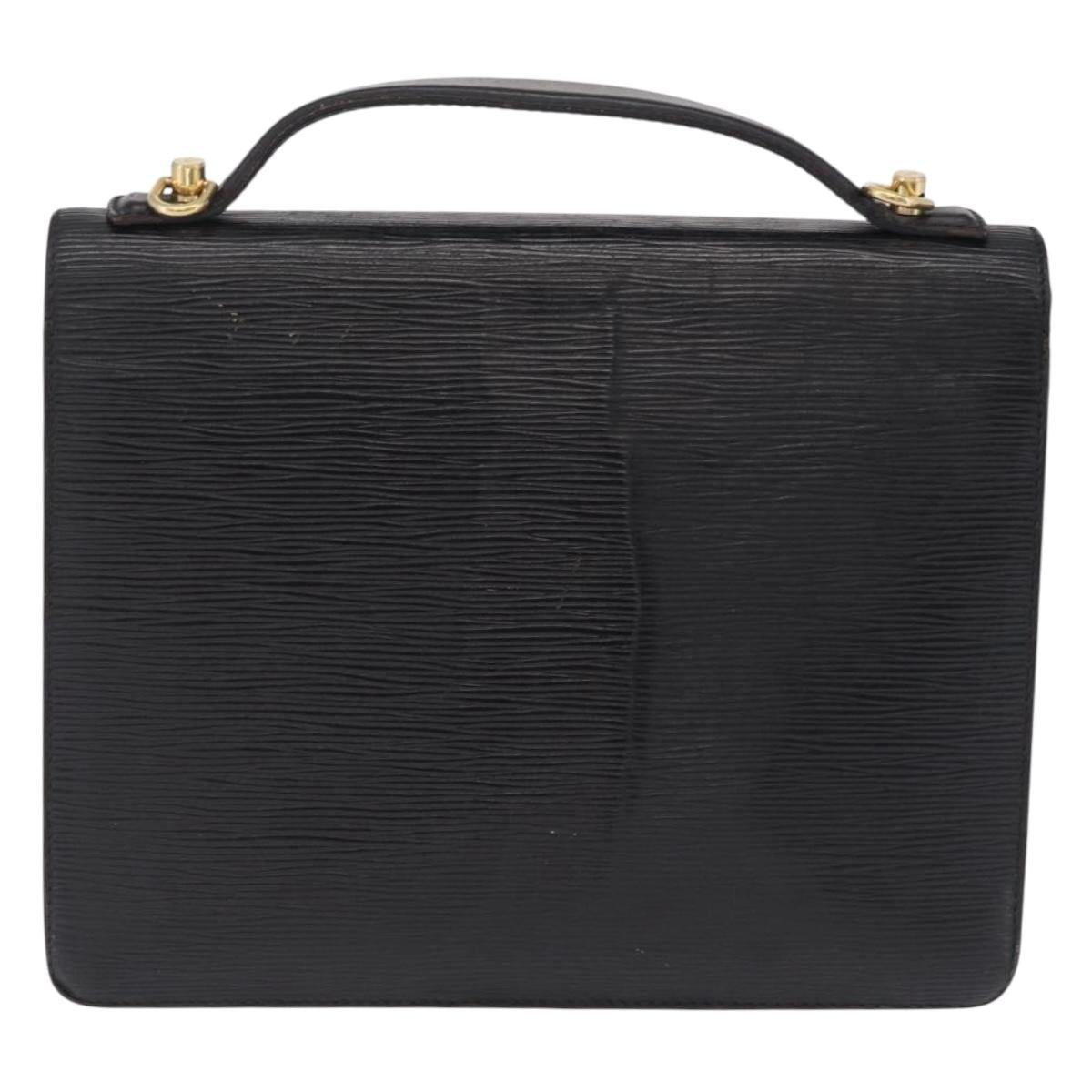 LOUIS VUITTON Epi Monceau 28 Hand Bag Black M52122 LV Auth ep16756