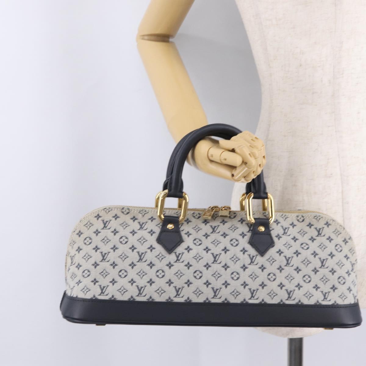 LOUIS VUITTON Monogram Mini Alma Ron Hand Bag Blue M92205 LV Auth ep16764V