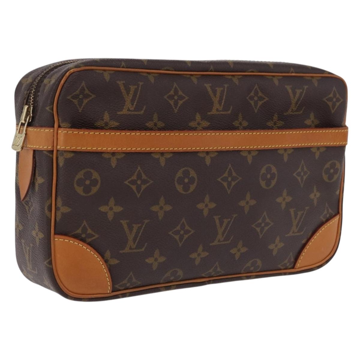 LOUIS VUITTON Monogram Compiegne 28 Clutch Bag M51845 LV Auth ep16769A