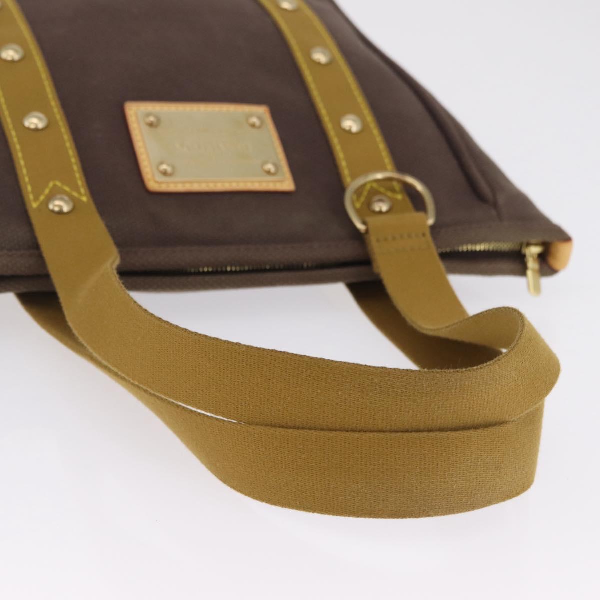 LOUIS VUITTON Antigua Cabas MM Tote Bag Canvas Brown M40086 LV Auth ep16780