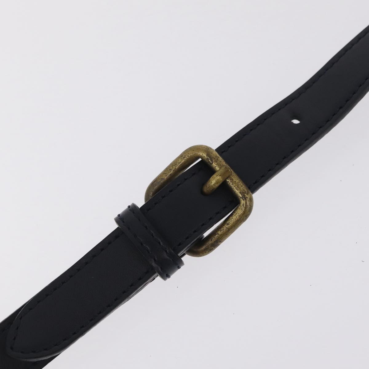 Burberrys Nova Check Shoulder Bag PVC Leather Navy Gold Tone Auth ep16786A