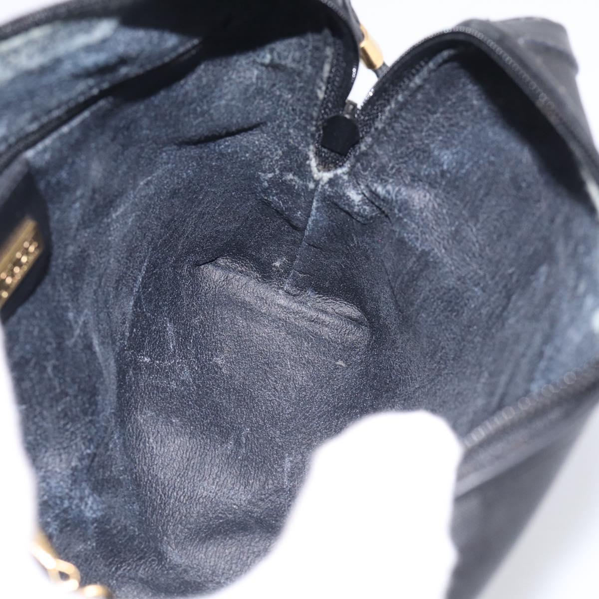 GUCCI Micro GG Shoulder Bag PVC Black Gold Tone 007 115 0093 Auth ep16791