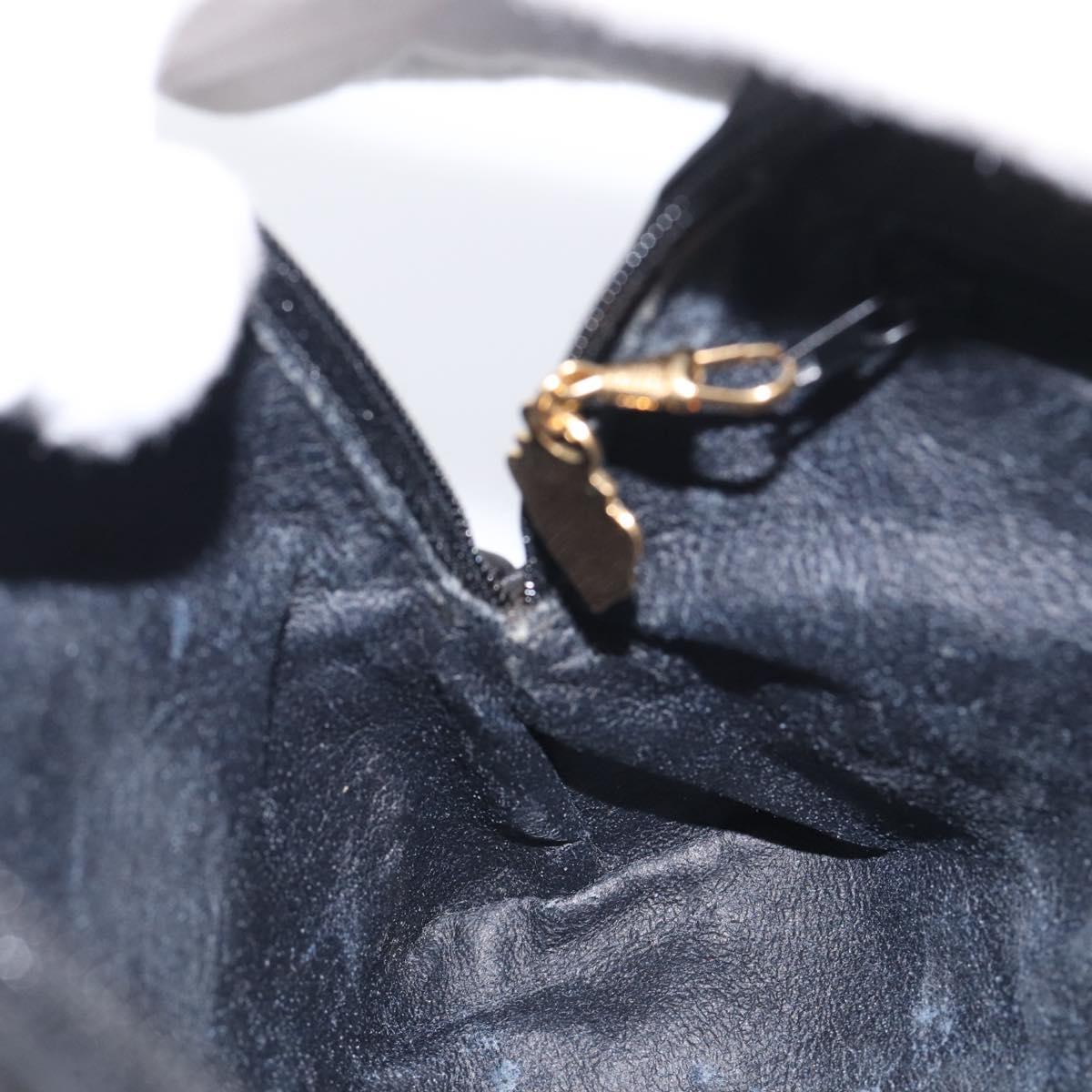 GUCCI Micro GG Shoulder Bag PVC Black Gold Tone 007 115 0093 Auth ep16791