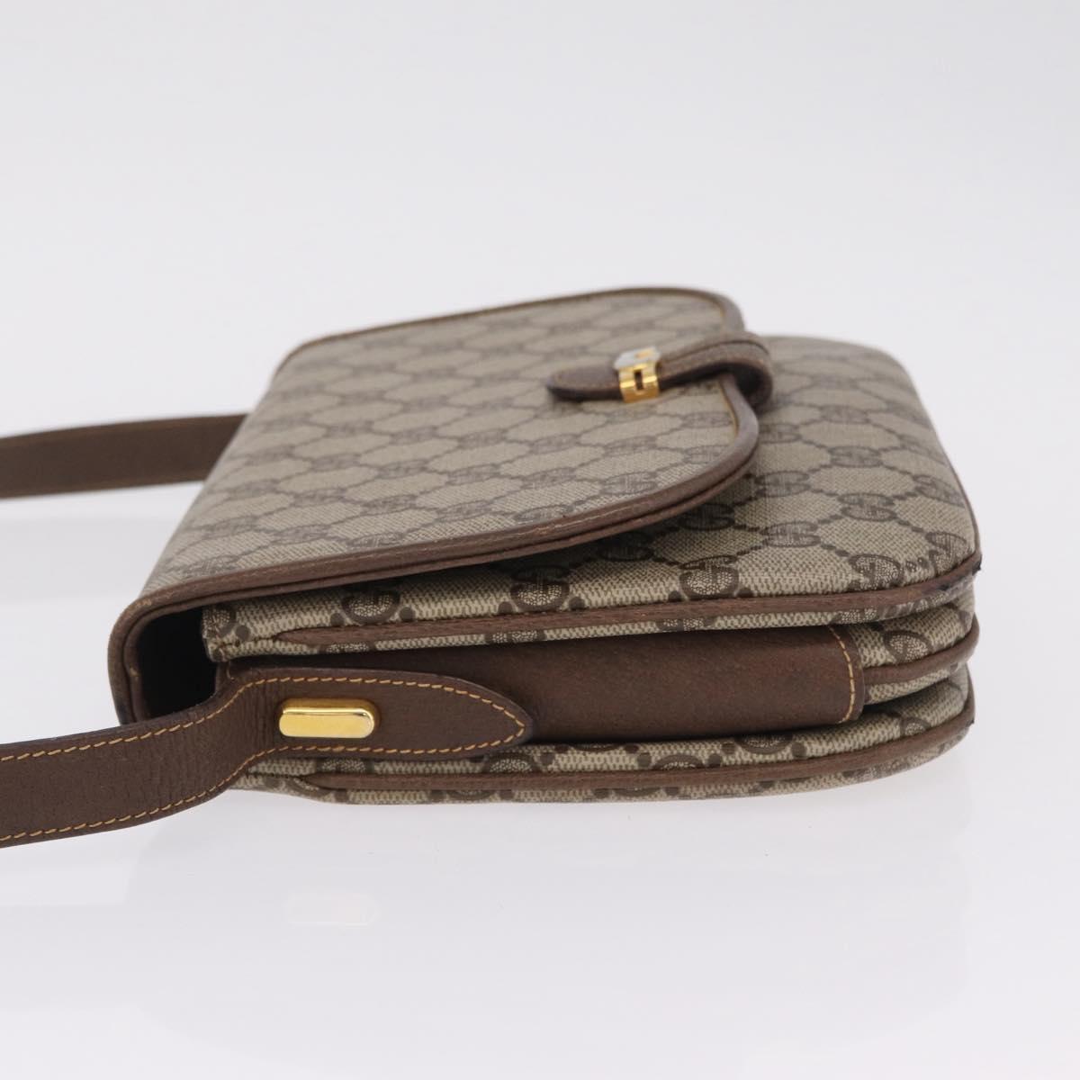 GUCCI GG Supreme Shoulder Bag PVC Beige Gold Tone 001 406 1780 Auth ep16798