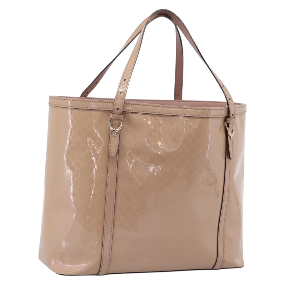 GUCCI Micro GG Canvas Tote Bag PVC Pink Gold 309613 Auth ep16800