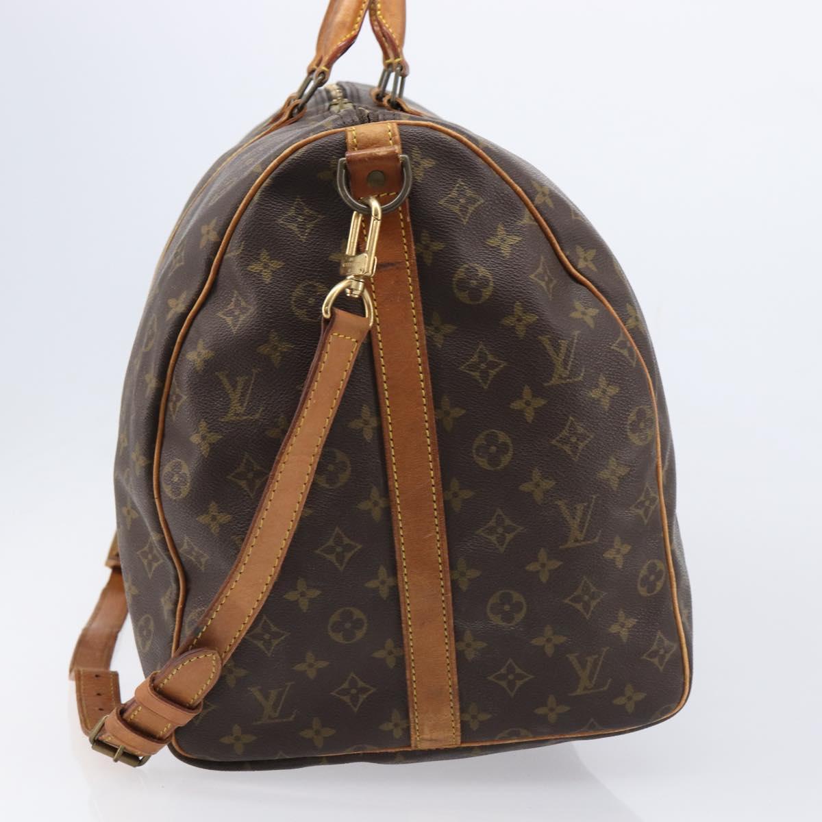 LOUIS VUITTON Monogram Keepall Bandouliere 60 Boston Bag M41412 LV Auth ep16811