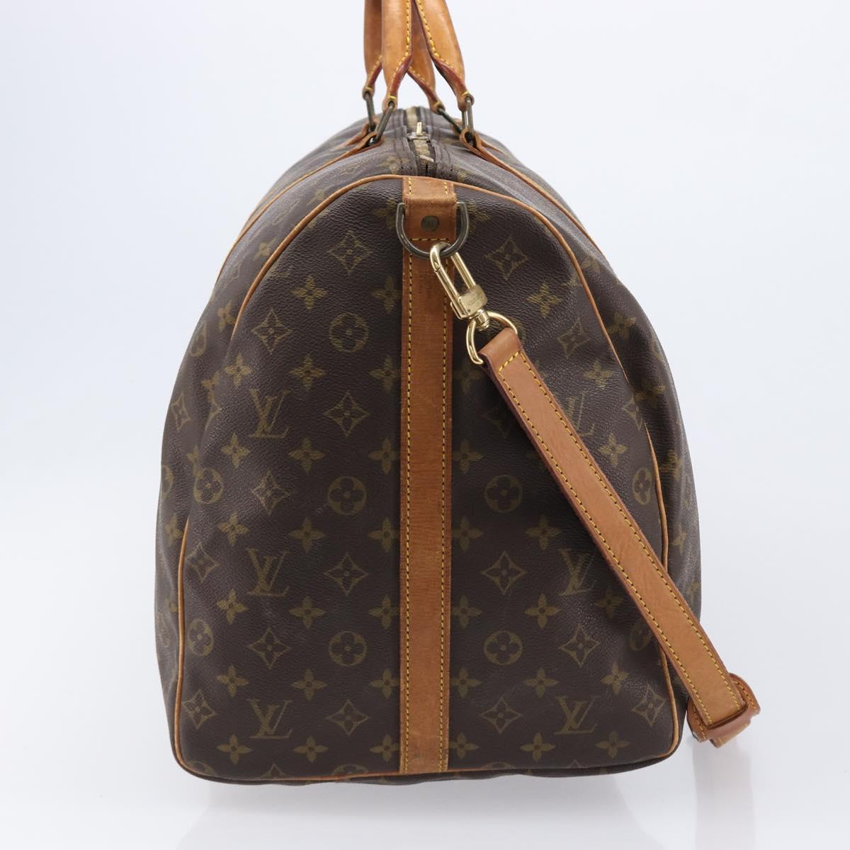 LOUIS VUITTON Monogram Keepall Bandouliere 60 Boston Bag M41412 LV Auth ep16811