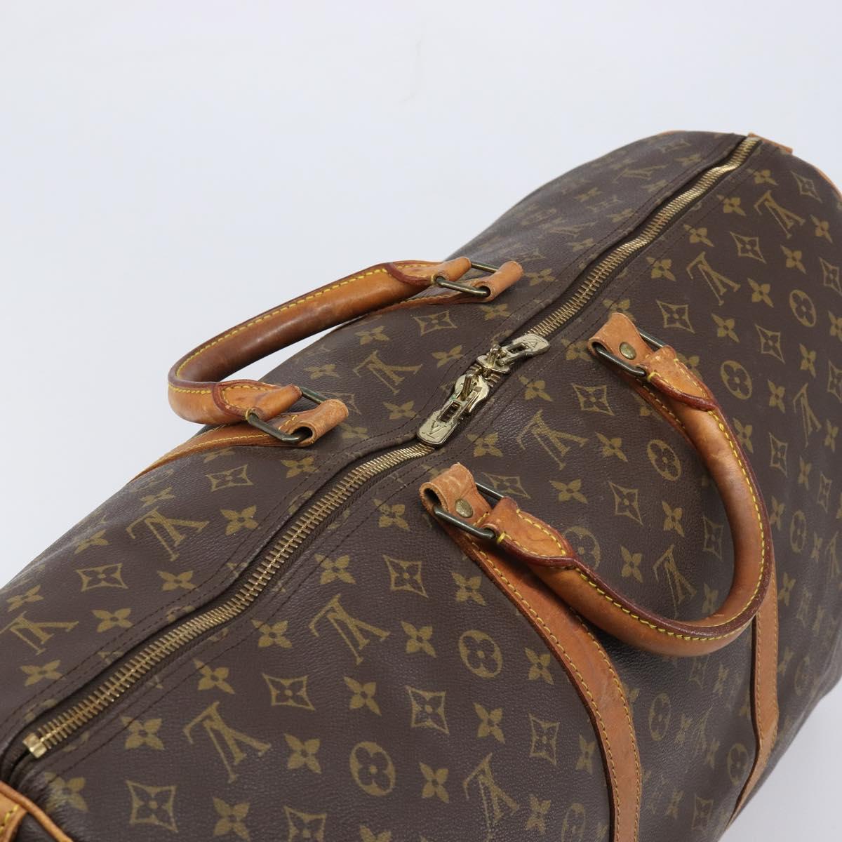 LOUIS VUITTON Monogram Keepall Bandouliere 60 Boston Bag M41412 LV Auth ep16811