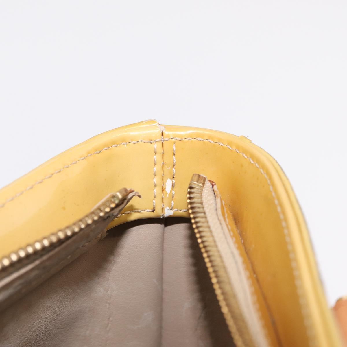 LOUIS VUITTON Monogram Vernis Houston Hand Bag Beige M91004 LV Auth ep16815