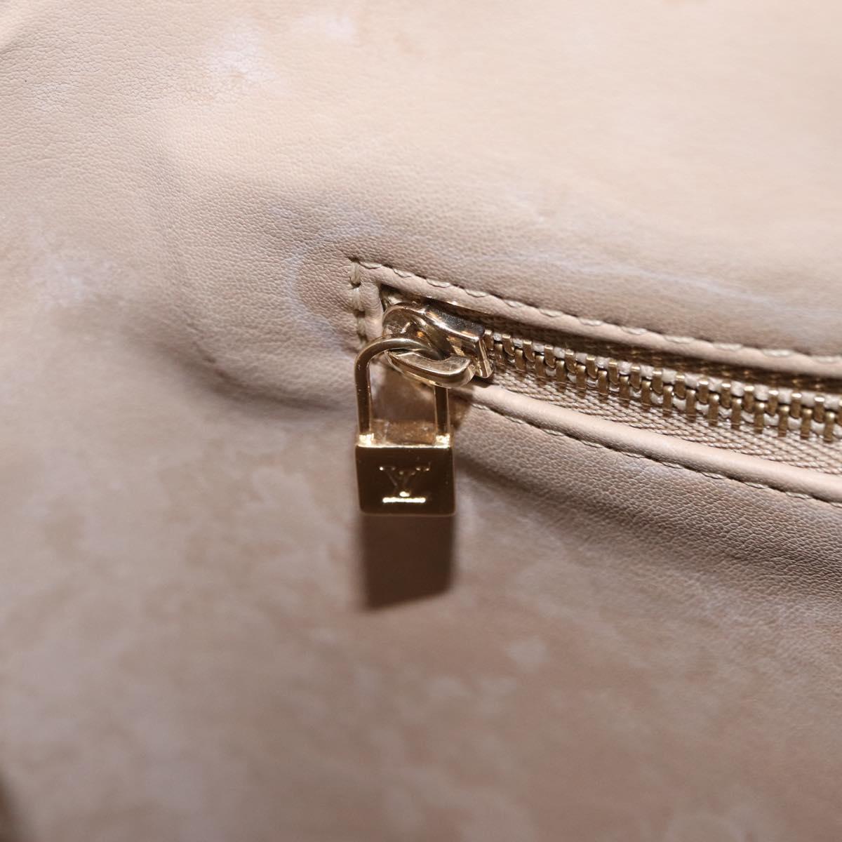 LOUIS VUITTON Monogram Vernis Houston Hand Bag Beige M91004 LV Auth ep16815