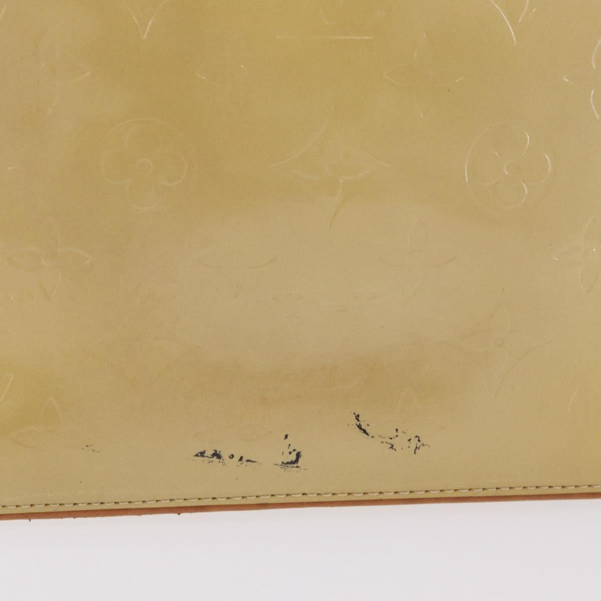 LOUIS VUITTON Monogram Vernis Houston Hand Bag Beige M91004 LV Auth ep16815
