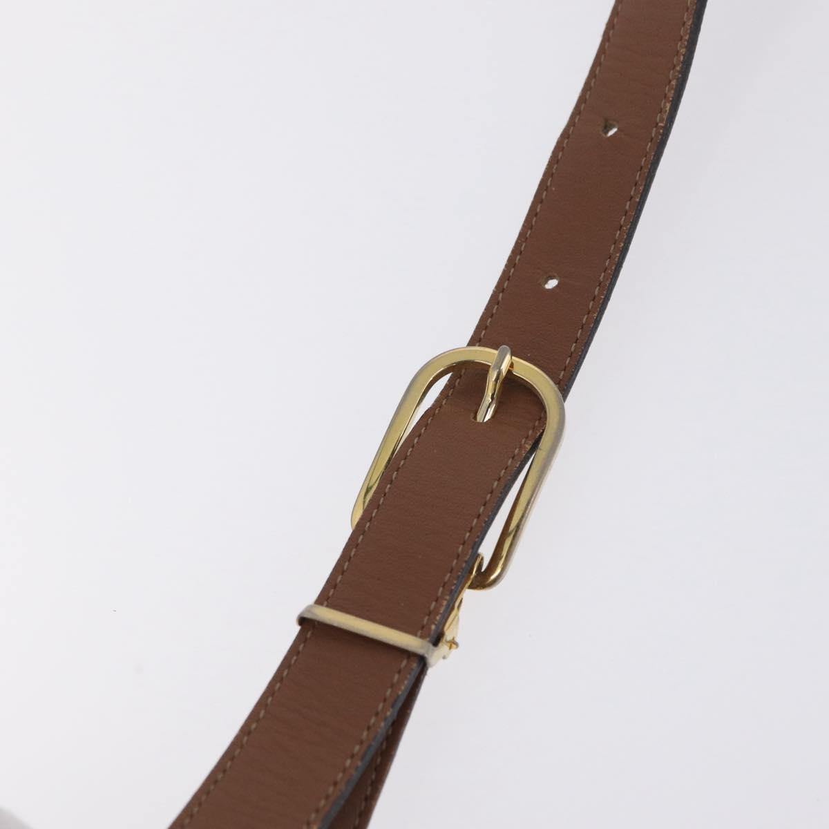 Christian Dior Honeycomb Canvas Shoulder Bag PVC Beige Gold Auth ep16823