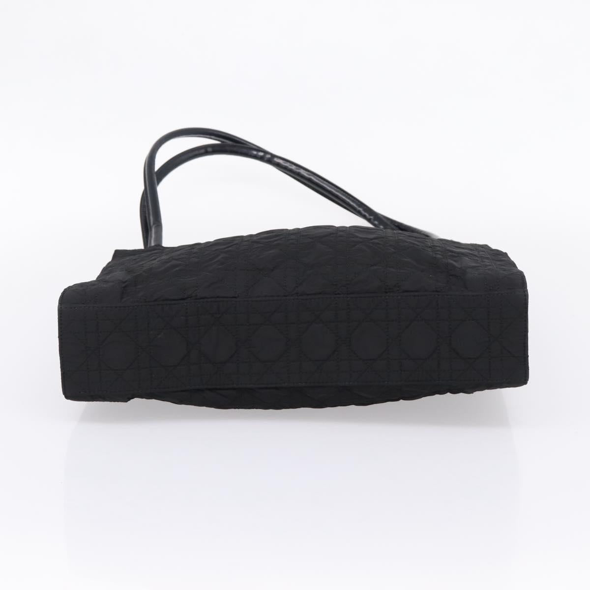 Christian Dior Canage Shoulder Bag Nylon Black Silver Auth ep16826A