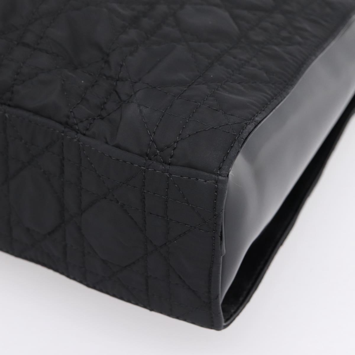 Christian Dior Canage Shoulder Bag Nylon Black Silver Auth ep16826A