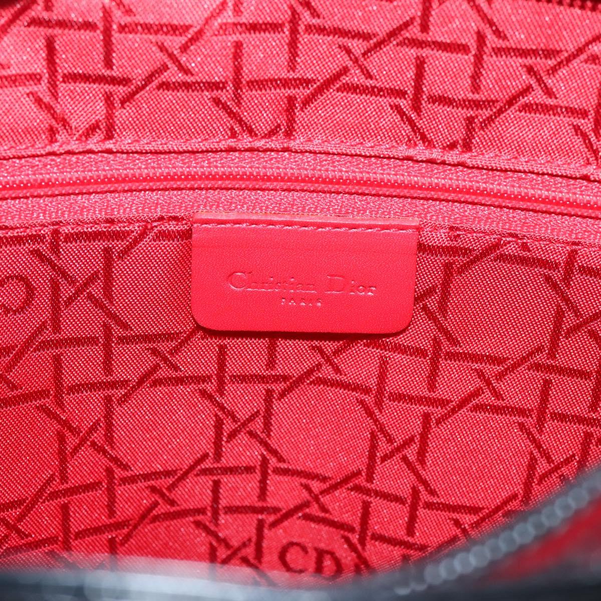 Christian Dior Canage Shoulder Bag Nylon Black Silver Auth ep16826A