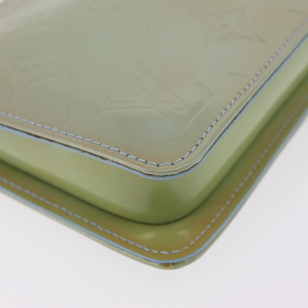 LOUIS VUITTON Monogram Vernis Lexington Pouch Baby Blue M91011 LV Auth ep16827A
