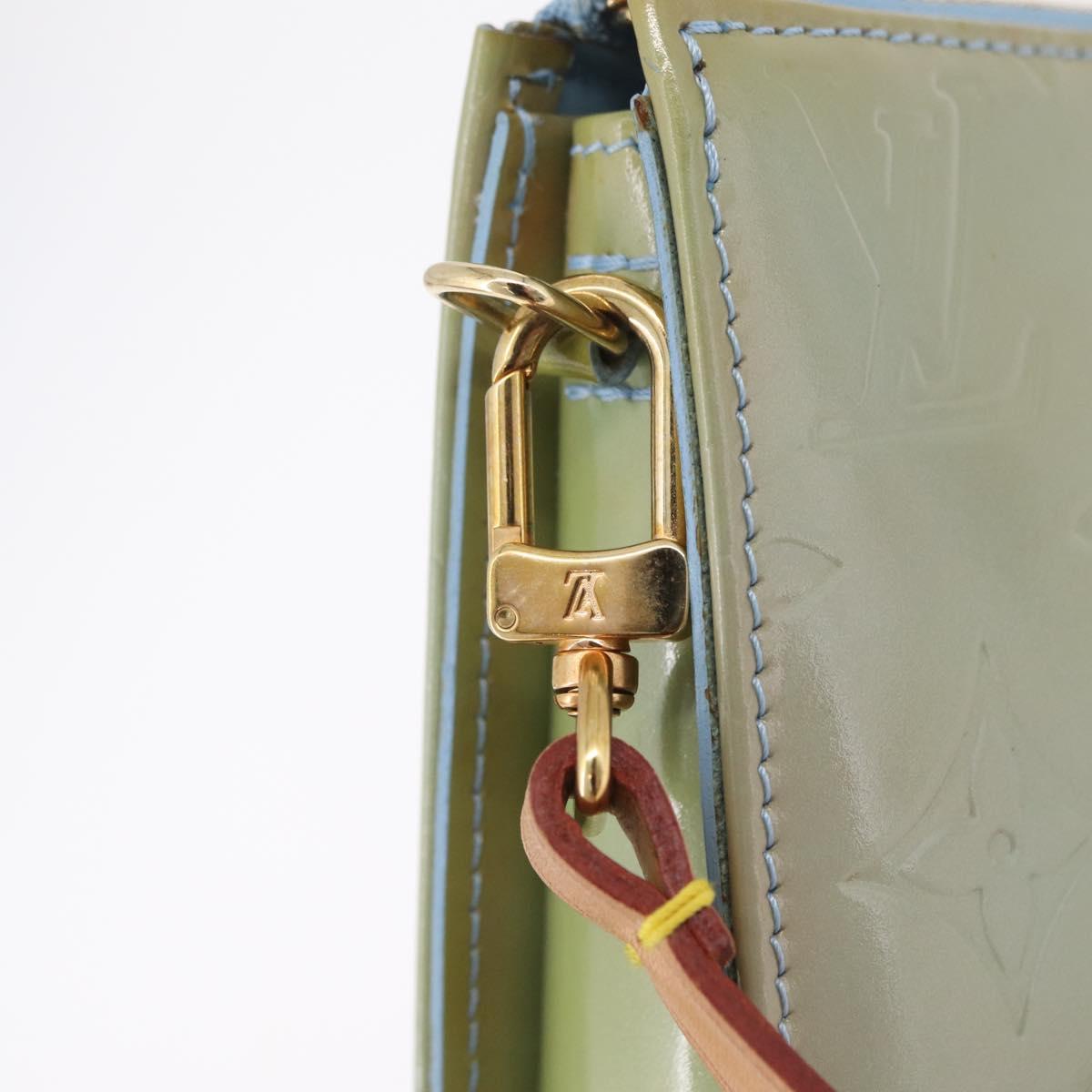 LOUIS VUITTON Monogram Vernis Lexington Pouch Baby Blue M91011 LV Auth ep16827A