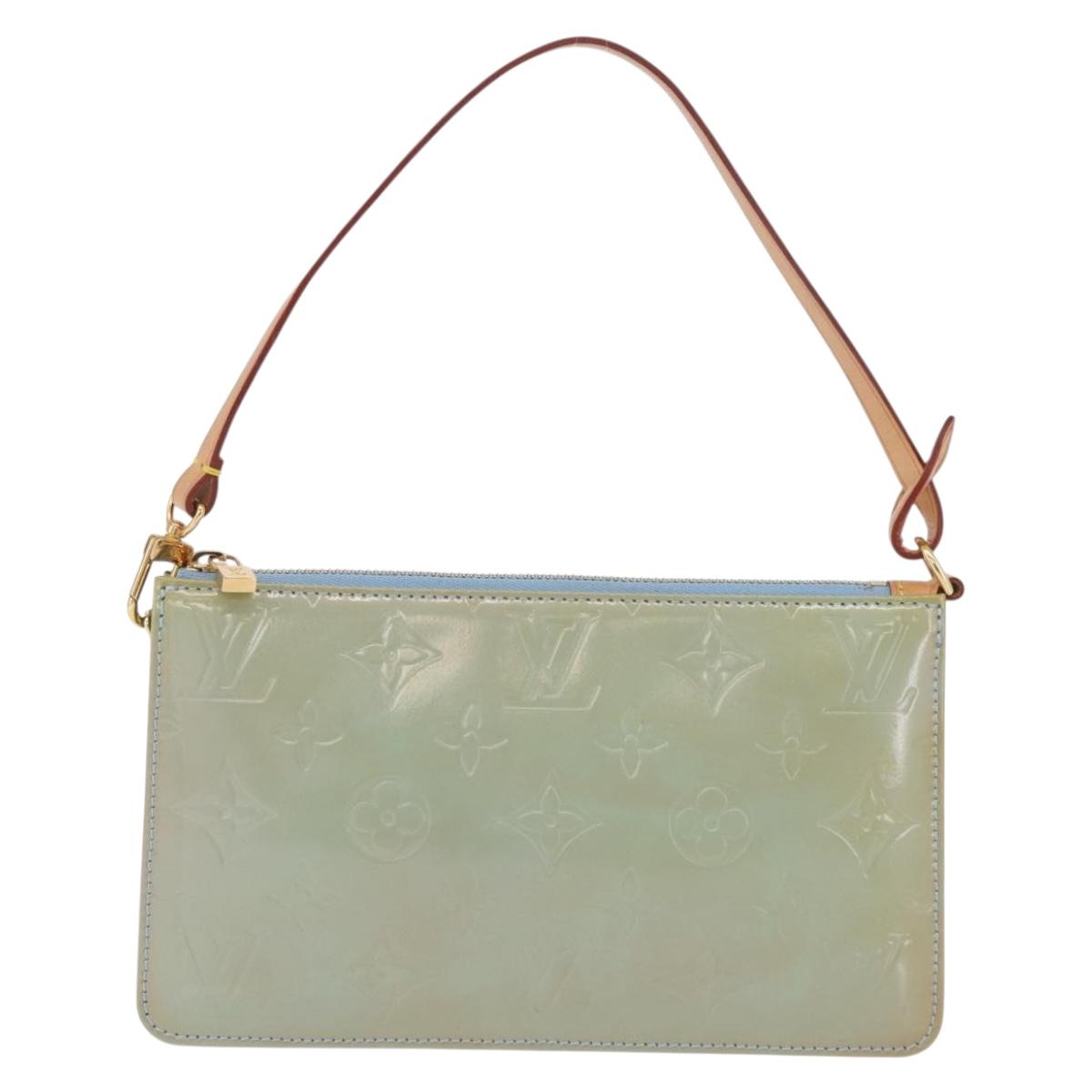 LOUIS VUITTON Monogram Vernis Lexington Pouch Baby Blue M91011 LV Auth ep16827A