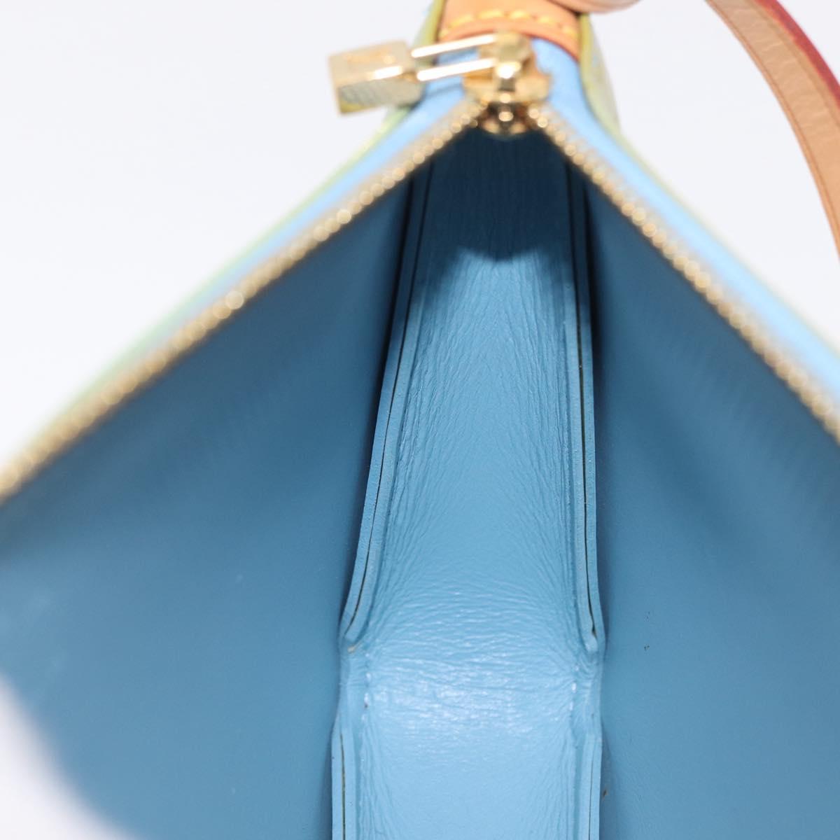 LOUIS VUITTON Monogram Vernis Lexington Pouch Baby Blue M91011 LV Auth ep16827A