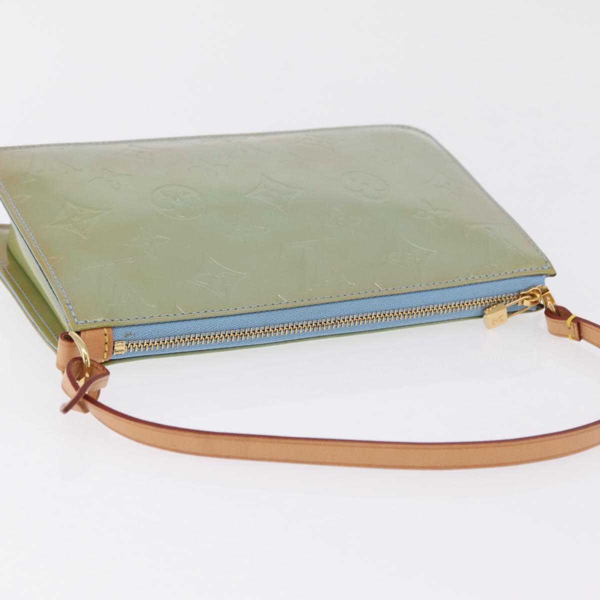 LOUIS VUITTON Monogram Vernis Lexington Pouch Baby Blue M91011 LV Auth ep16827A