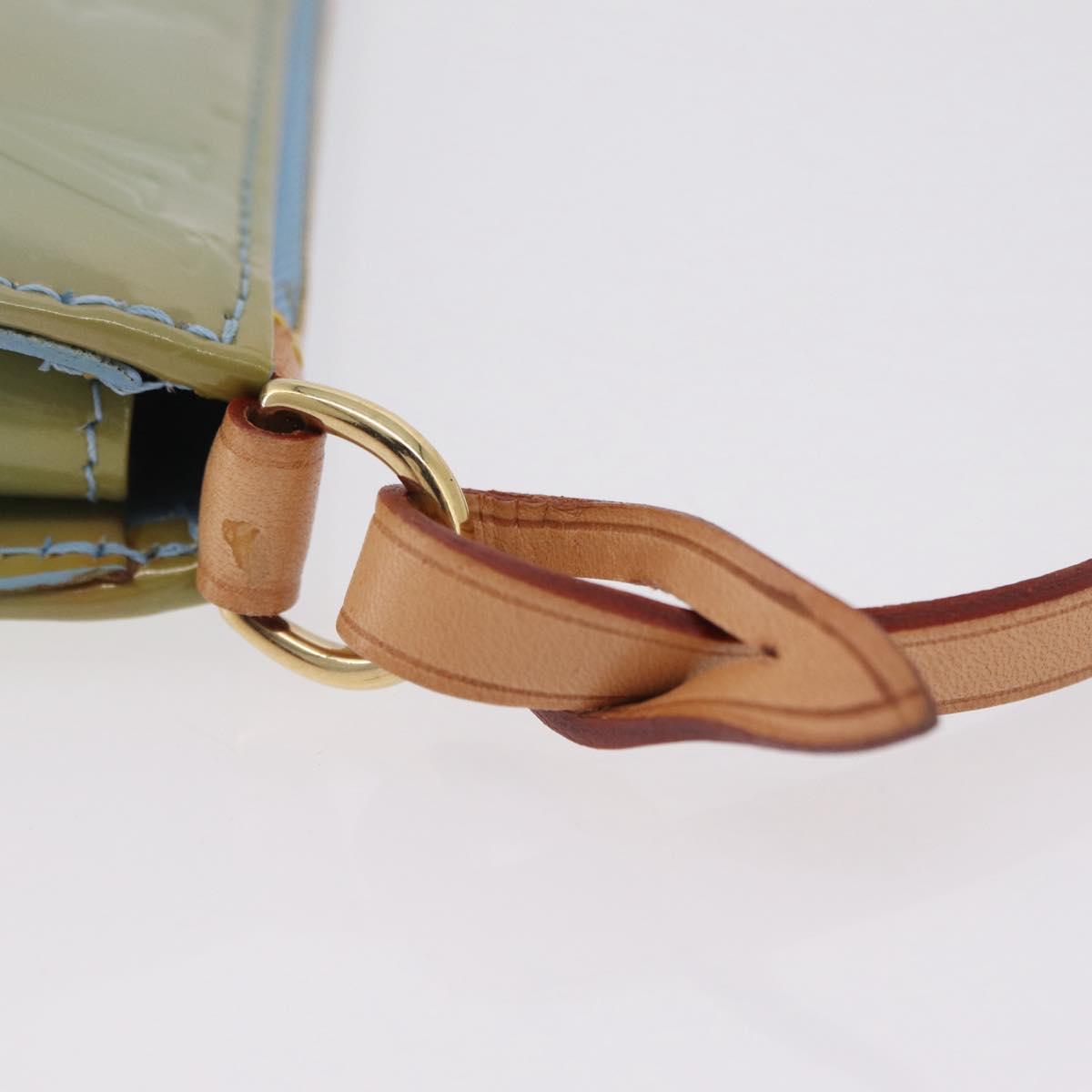 LOUIS VUITTON Monogram Vernis Lexington Pouch Baby Blue M91011 LV Auth ep16827A