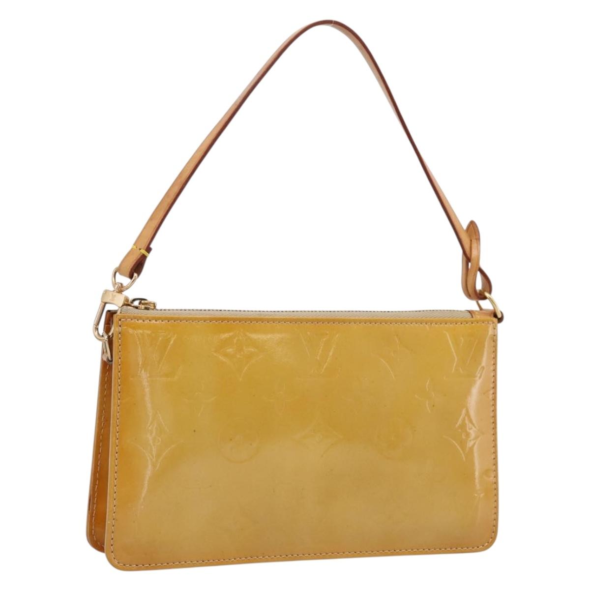 LOUIS VUITTON Monogram Vernis Lexington Pouch Beige M91010 LV Auth ep16828A