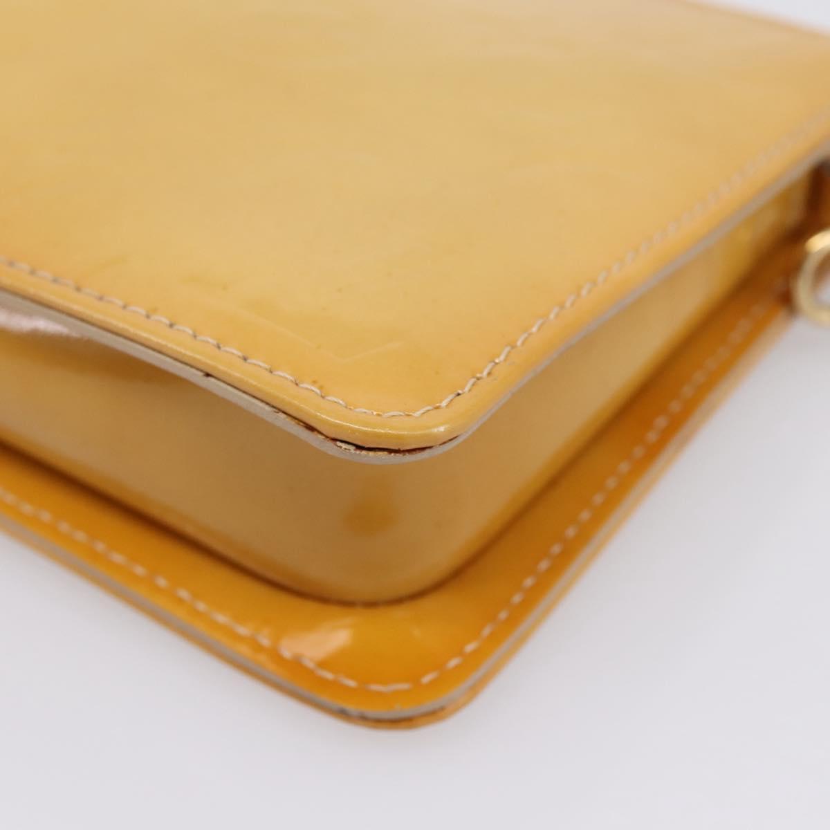 LOUIS VUITTON Monogram Vernis Lexington Pouch Beige M91010 LV Auth ep16828A