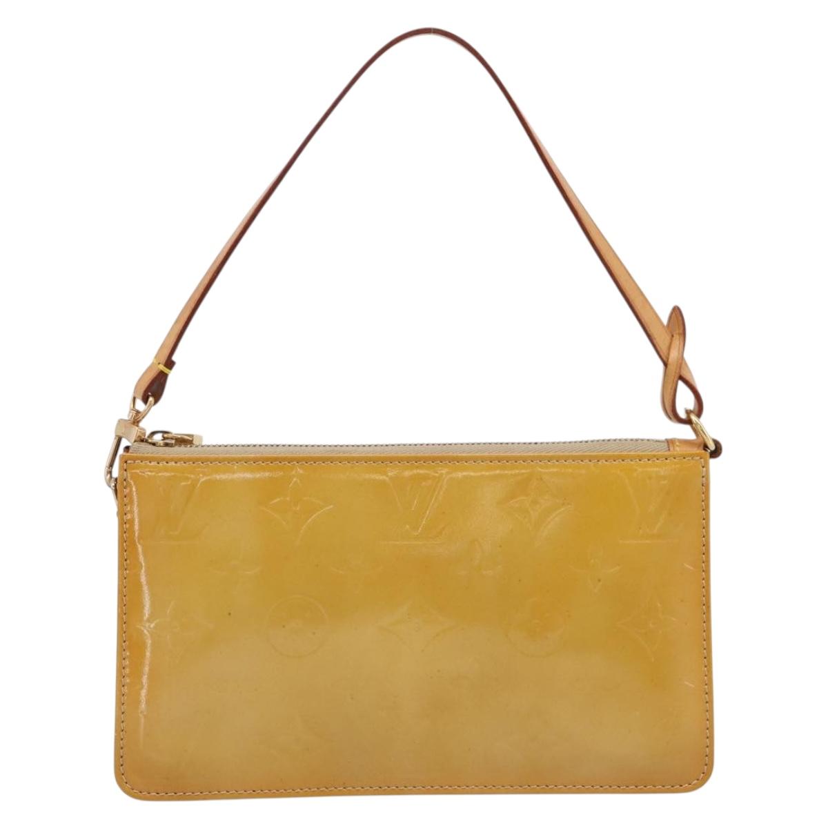 LOUIS VUITTON Monogram Vernis Lexington Pouch Beige M91010 LV Auth ep16828A