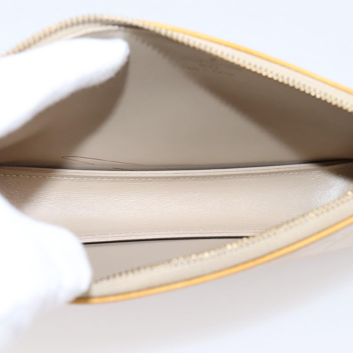 LOUIS VUITTON Monogram Vernis Lexington Pouch Beige M91010 LV Auth ep16828A