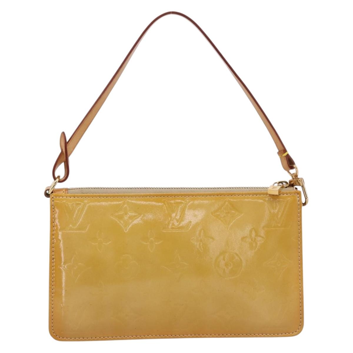 LOUIS VUITTON Monogram Vernis Lexington Pouch Beige M91010 LV Auth ep16828A
