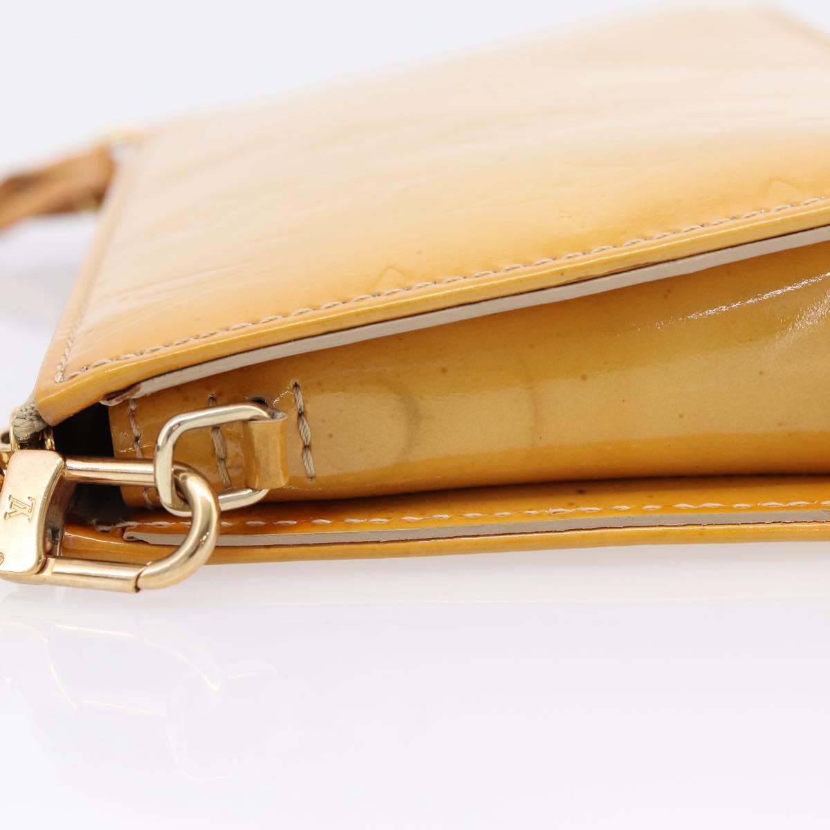 LOUIS VUITTON Monogram Vernis Lexington Pouch Beige M91010 LV Auth ep16828A