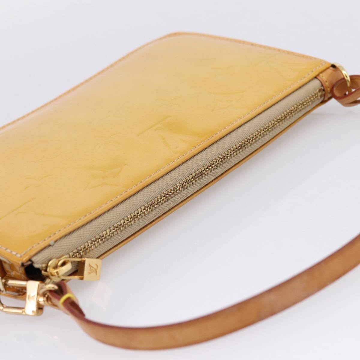 LOUIS VUITTON Monogram Vernis Lexington Pouch Beige M91010 LV Auth ep16828A