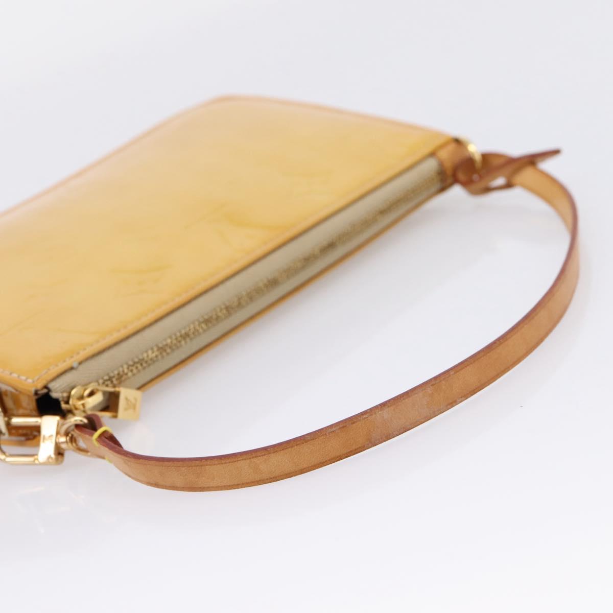 LOUIS VUITTON Monogram Vernis Lexington Pouch Beige M91010 LV Auth ep16828A