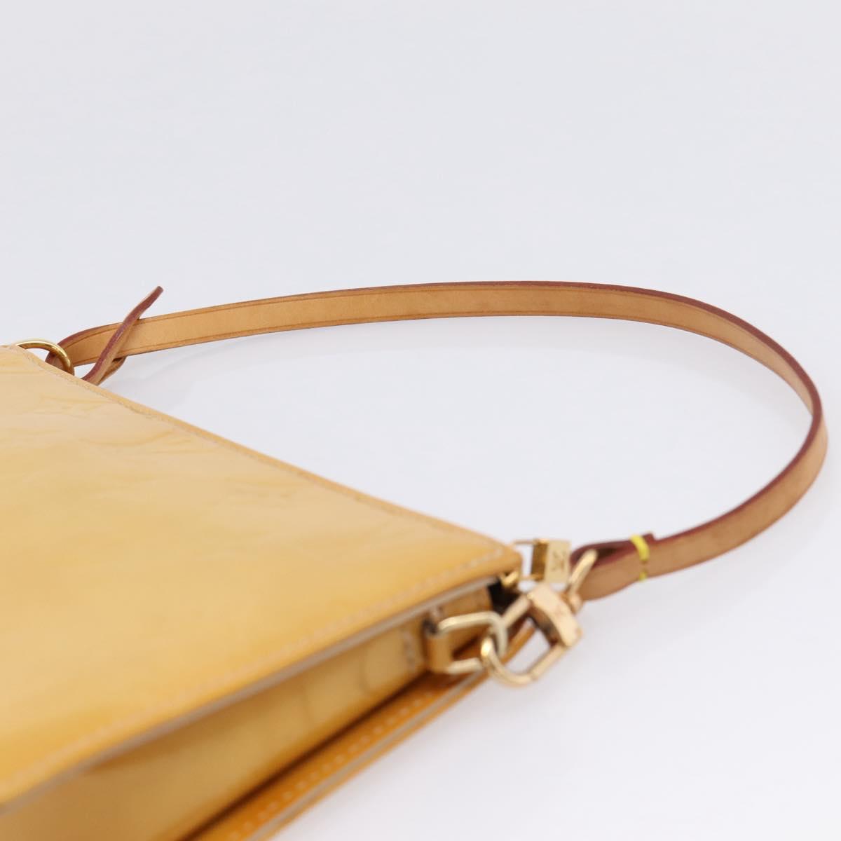 LOUIS VUITTON Monogram Vernis Lexington Pouch Beige M91010 LV Auth ep16828A